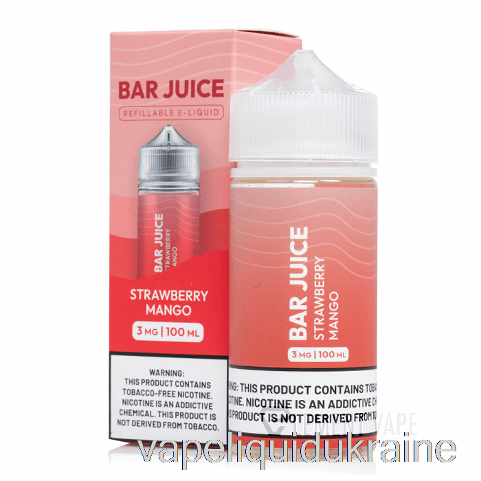 Vape Liquid Ukraine Strawberry Mango - Bar Juice - 100mL 0mg